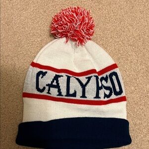 Red and White Knit Beanie